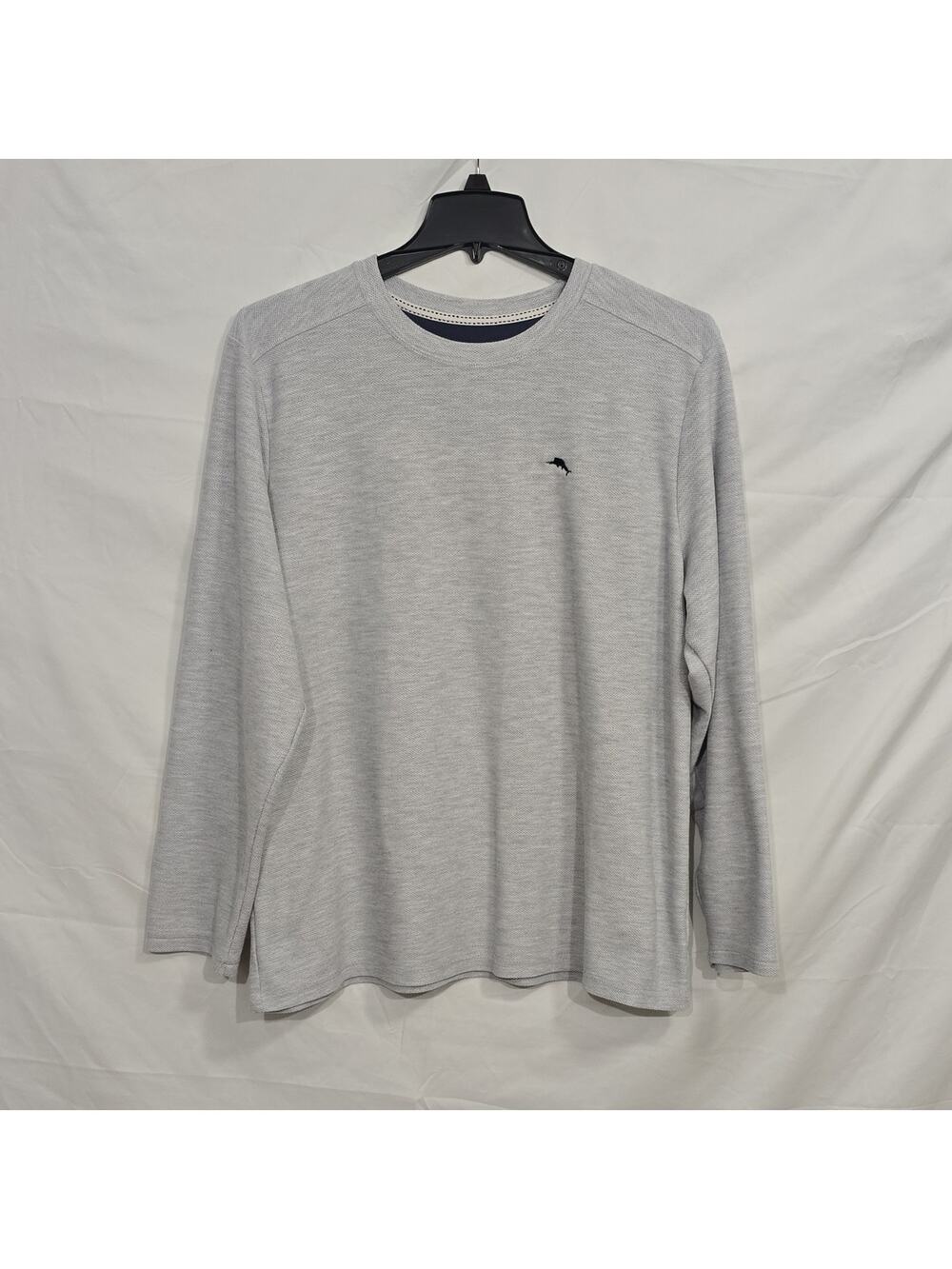 Tommy Bahama Men's XL Gray Waffle-Knit Pullover Sweater Polyester Rayon